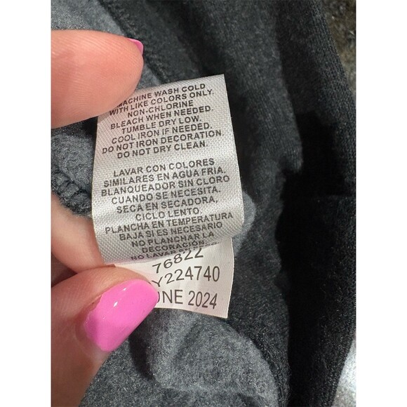 DVISION Women's Sweatshirt Size L Dark Gray OH SNAP Gingerbread Holiday - Picture 9 of 9